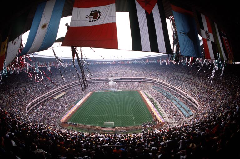 Sport, Football, 1986 World Cup Finals, Mexico City, Mexico, A spectacular panoramic view of the Azteca Stadium (Photo by Bob Thomas Sports Photography via Getty Images)