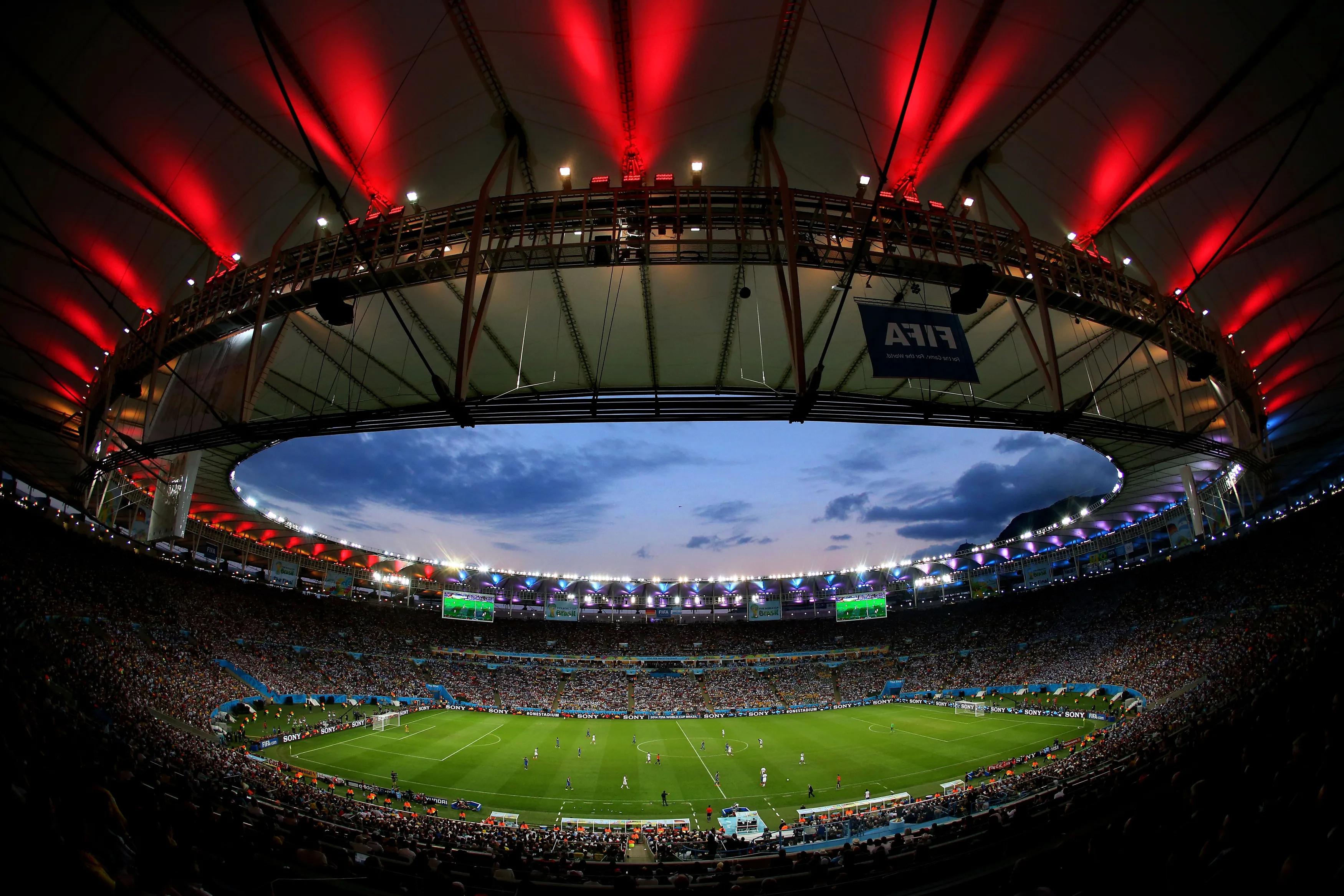 A view of the Estadio Maracana in Rio de Janeiro during the 2014 FIFA World Cup final between Germany and Argentina FIFA