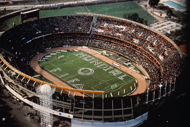 Aerial view of the opening ceremony (Photo by Peter Robinson - PA Images via Getty Images)